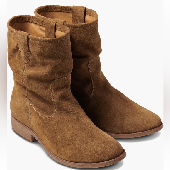 beek Shoes - BEEK Grouse Slouch Boots in Chestnut Brown Suede Pull On 6